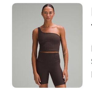 Lululemon ribbed one shoulder crop top
